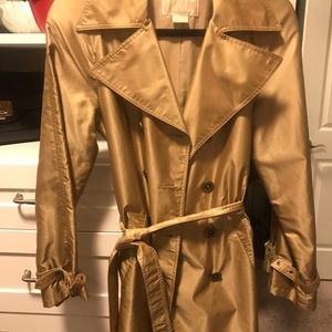 Michael Kors double breasted  Gold rain coat